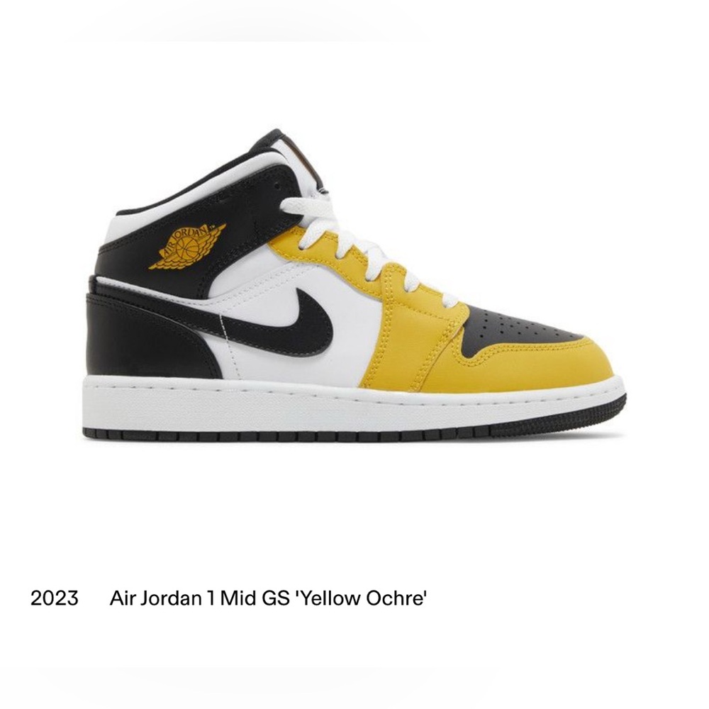 Jordan 1 Mid yellow ochre GS 2023 kids size 5,5
